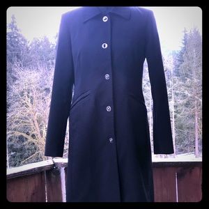 Black Button down Trench coat